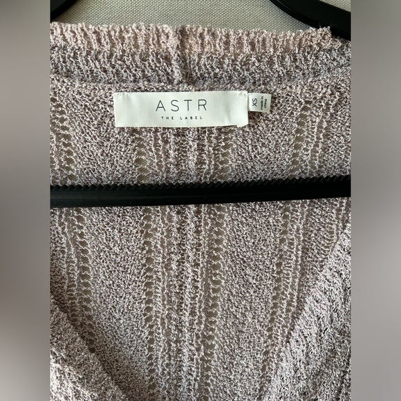 ASTR the Label- Wrap Front Pointelle Sweater in Lavender- Size XS - Picture 6 of 9